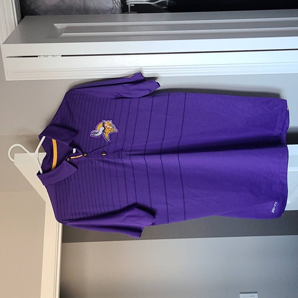 Minnesota Vikings NFL football Nike dri-fit golf shirt Size Small - Picture 1 of 6